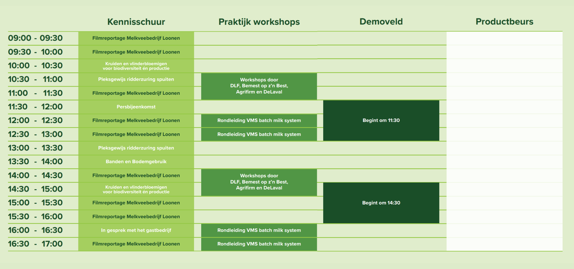 Grasdag schema 2025